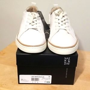 Naturalizer white leather Zoey lace up size 11W